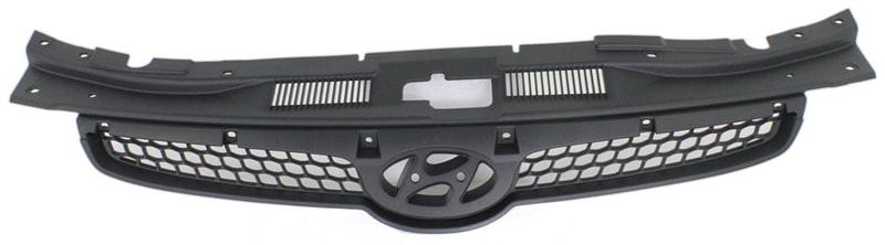 Grille for 2009-2012 Hyundai Elantra, Painted Black Shell and Insert, Fits Touring Models, Replacement