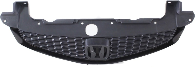 Grille for 2012-2013 Honda Civic Coupe, Si Model, Painted Black Shell and Insert, Replacement