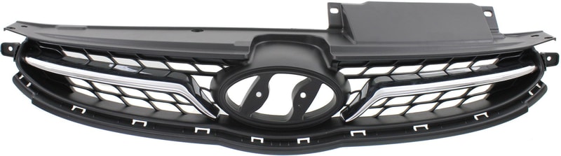 Paintable Shell and Insert Grille for 2011-2013 Hyundai Elantra Limited Model, with Chrome Insert, USA Built Vehicle, Replacement