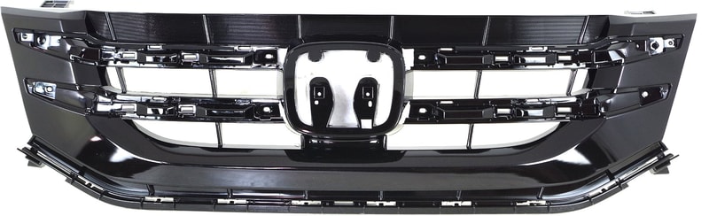 Grille for Honda Odyssey 2014-2017, Black Shell and Insert, Replacement