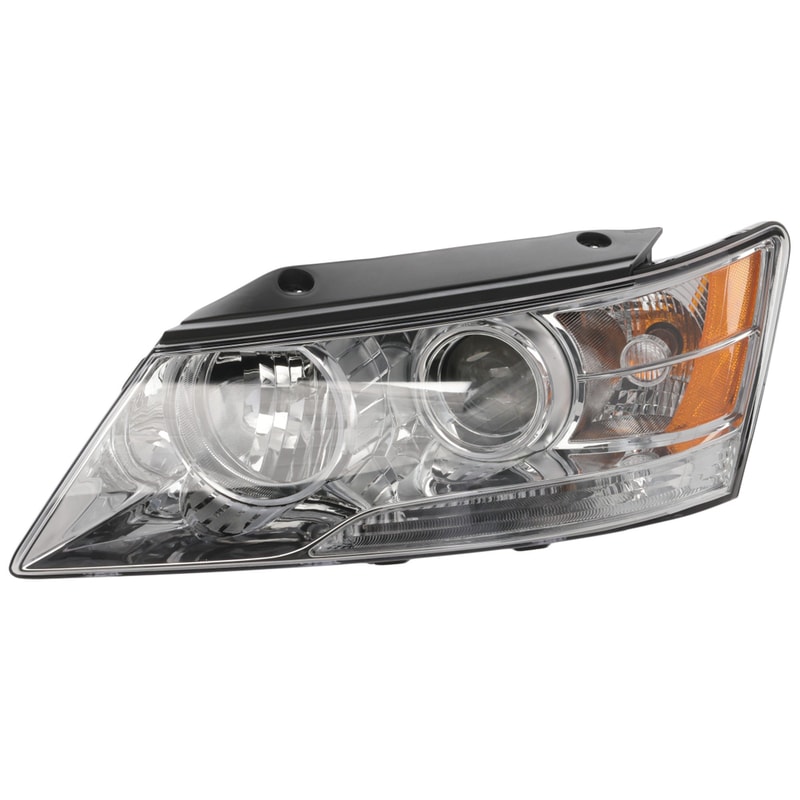 Headlight Assembly for Hyundai Sonata 2009-2010, Left (Driver), Halogen, Replacement