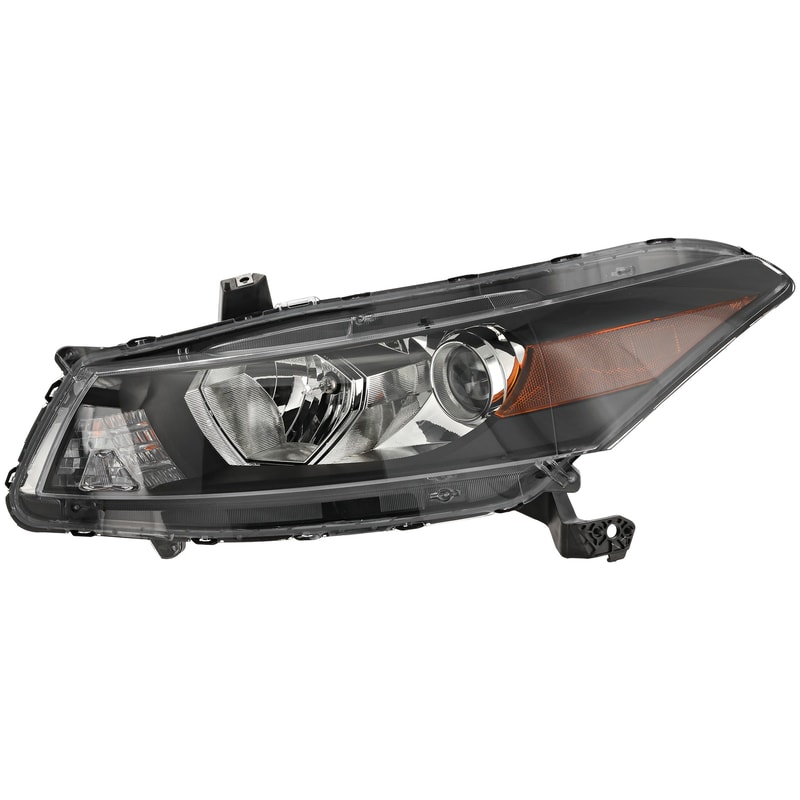 Headlight Assembly for Honda Accord 2008-2012 Coupe, Left (Driver) Side, Halogen, Raised Contour Turn Signal, Replacement