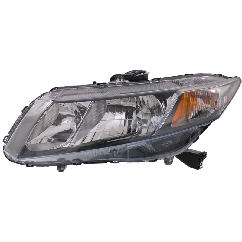 Headlight Assembly for Honda Civic 2013-2015, Left (Driver) Side, Halogen, Compatible with Coupe (2013-2013)/Sedan, Replacement