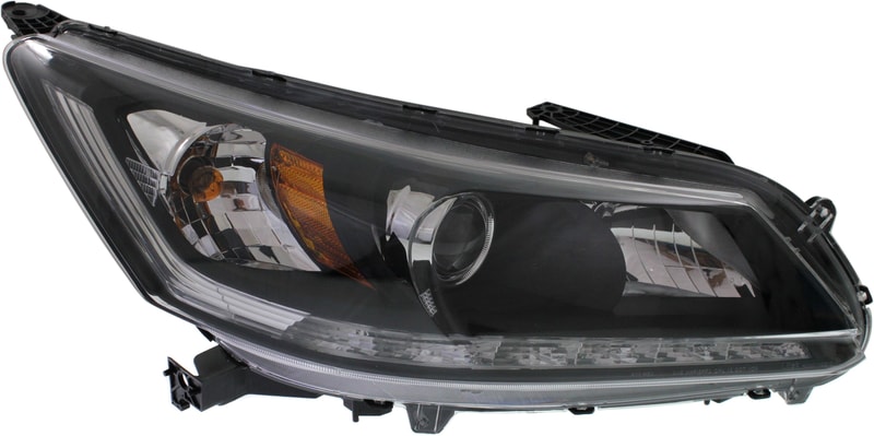 Headlight Assembly for Honda Accord 2014-2015, Right (Passenger), Halogen, 6 Cylinder, EX-L/Touring Models, Sedan, Replacement