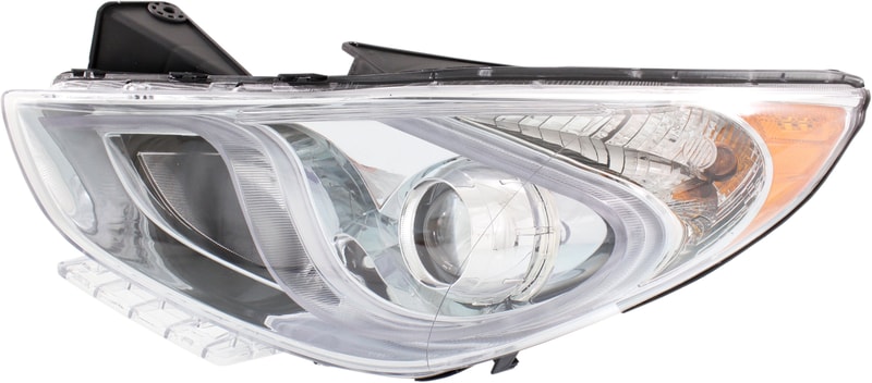 Headlight Assembly for Hyundai Sonata 2011-2015, Left (Driver), Hybrid Model, Replacement (CAPA Certified)