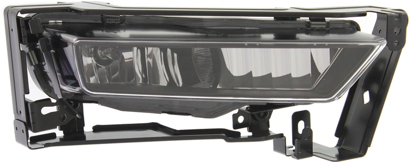 Front Fog Light Assembly for 2013-2015 Honda Accord, Right (Passenger) Side with Black Bezel Border, Excludes Hybrid Model, Sedan, Replacement