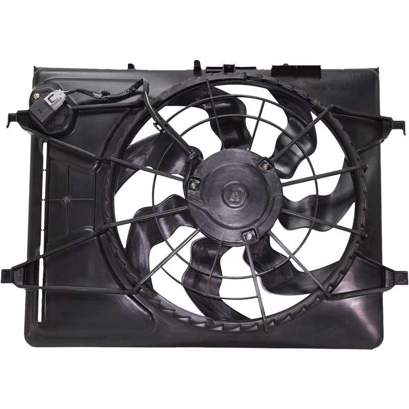 Radiator Fan Assembly for Hyundai Elantra 2007-2010, Auto Transmission, Hatchback/Sedan/Wagon 2009-2012, Includes Resistor, Replacement
