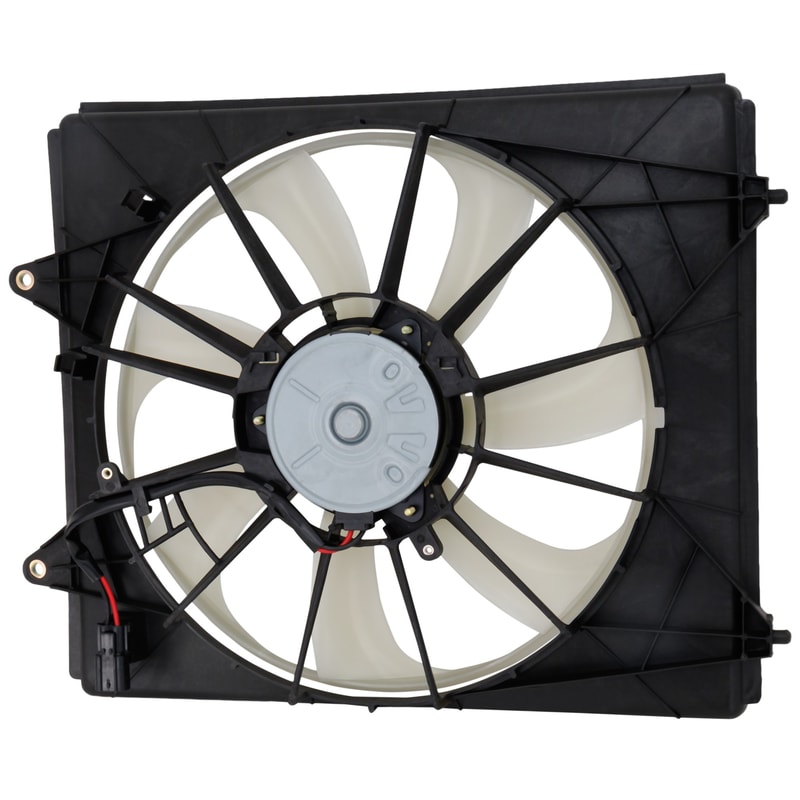 A/C Condenser Fan Assembly for Honda Odyssey 2011-2017, Right (Passenger), Single Fan, Replacement