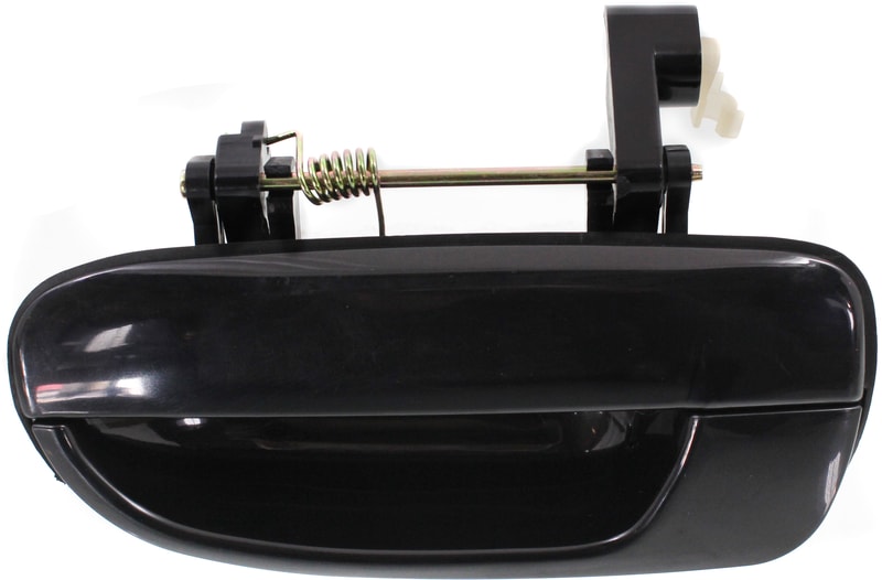 Rear Exterior Door Handle for Hyundai Accent 2000-2006, Smooth Black, Left (Driver), Hatchback/Sedan, Replacement