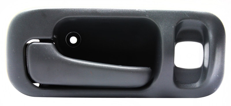 Rear Interior Door Handle for Honda CR-V 1997-2001, Left (Driver), Gray (Small Clip), Plastic, with Lock Hole, Replacement