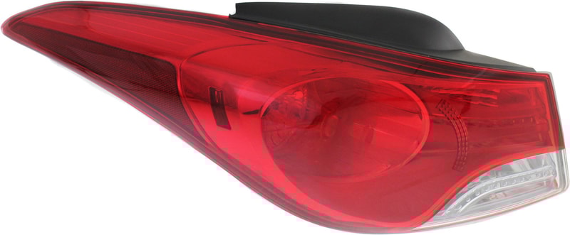 Tail Light Assembly for Hyundai Elantra/Elantra Coupe 2011-2013, Left (Driver) Outer Halogen, Sedan, Korea Built Vehicle, Replacement