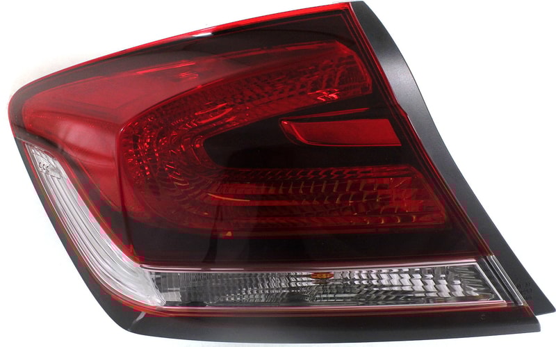 Tail Light Assembly for Honda Civic Sedan 2013-2015, Outer, Left (Driver), Replacement