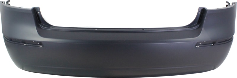 Rear Bumper Cover for Hyundai Sonata 2008-2010, Primed (Ready to Paint), 2.4L Engine, without Dual Exhaust Holes, Replacement