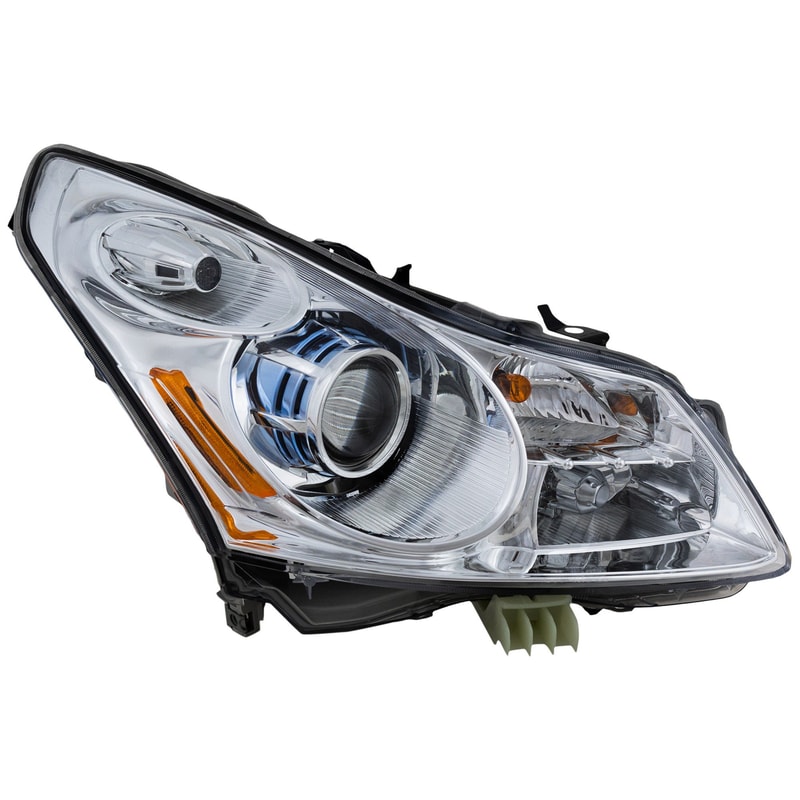 Headlight Assembly for Infiniti G37 2009, Right (Passenger), HID/Xenon with HID Kit, without Technology Package, Sedan, Replacement