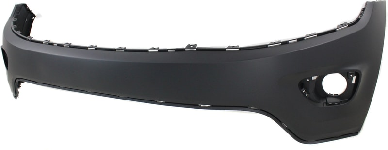 Front Bumper Cover for 2014-2016 Grand Cherokee, Upper, Primed (Ready to Paint), Compatible with Laredo, Limited, Overland, Summit Models, Without Parking Aid Sensor Holes, Replacement