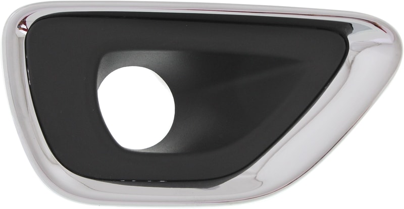 Front Fog Light Molding for 2014-2016 Jeep Grand Cherokee, Right (Passenger) Side, Black with Chrome Trim, for Laredo, Limited, Overland, Summit Models, Replacement