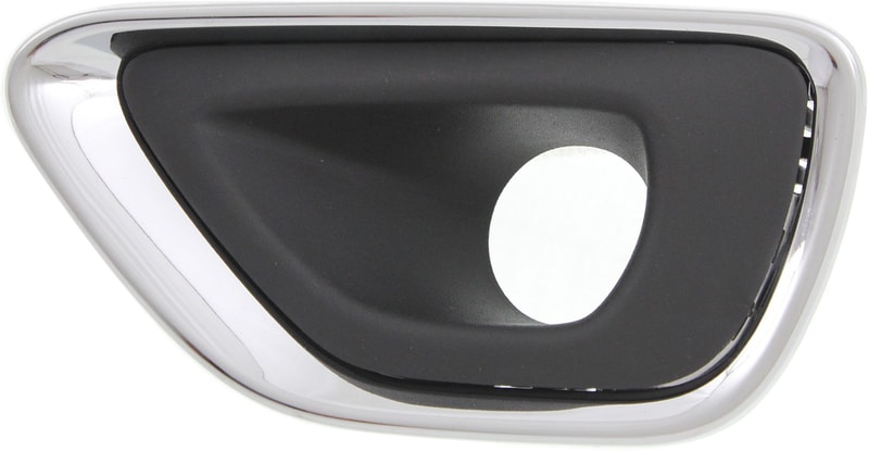 Front Fog Light Molding for Jeep Grand Cherokee 2014-2016, Left (Driver), Black with Chrome Trim, for Laredo, Limited, Overland, Summit Models, Replacement