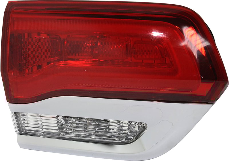 Tail Light for Jeep Grand Cherokee WK 2014-2022, Left (Driver) Inner Assembly, Suitable for Laredo/Limited/Overland/Summit Models with Chrome Trim, Replacement