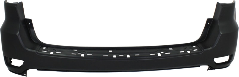 Upper Rear Bumper Cover for 2011-2022 Jeep Grand Cherokee WK, Primed (Ready to Paint), Without Parking Aid or Park Assist Sensor Holes, Without BSD, Excludes SRT/Summit/Trailhawk/Trackhawk Models, Replacement
