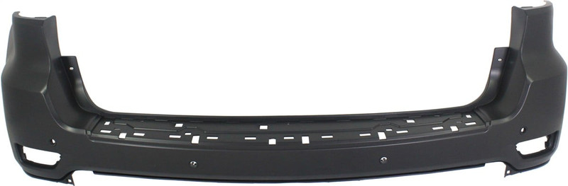 Rear Bumper Cover for Grand Cherokee 2011-2013, Primed (Ready to Paint), with Parking Aid Sensor Holes, with Blind Spot Detection, Type 2, Exc. SRT/SRT-8 Models, Replacement