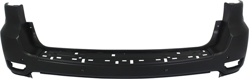 Rear Bumper Cover for Jeep Grand Cherokee 2011-2015, Primed (Ready to Paint), without Blind Spot Detection, with Parking Aid Sensor Holes, Excludes SRT Models, Replacement