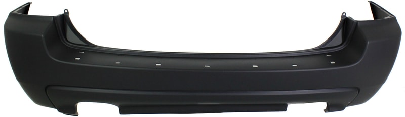 Rear Bumper Cover for 2005-2008 Kia Sportage, Primed (Ready to Paint), Excluding Luxury Package, 2.7L Engine, with Dual Exhaust Holes, without Flare Holes, Replacement (CAPA Certified)