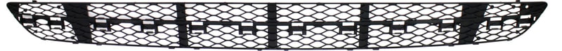 Front Bumper Grille for Mercedes-Benz E-Class 2003-2006, Center Position, Black, with Avantgarde Package, with Sport Package, without AMG Styling Package, Sedan/(Wagon 2004-2006), Replacement