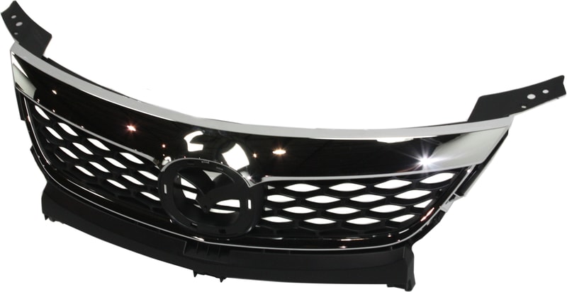 Grille for Mazda CX-9 2010-2012, Chrome Shell and Insert without Logo, Replacement