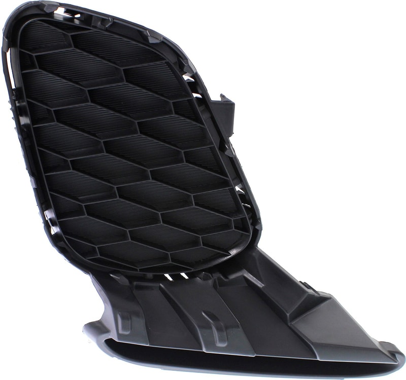 Fog Light Cover for 2012-2013 Mazda 3 Hatchback/Sedan, Right (Passenger) Side, Smooth Black, Without Fog Light Hole, Replacement