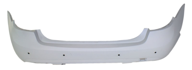 Rear Bumper Cover for E-Class 2010-2013 Sedan, Primed (Ready to Paint), with AMG Styling Package, and Parktronic Holes, Replacement