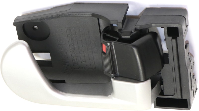 Front Interior Door Handle for Mitsubishi Galant 2004-2012, Right (Passenger), Silver/Black, Plastic, Replacement