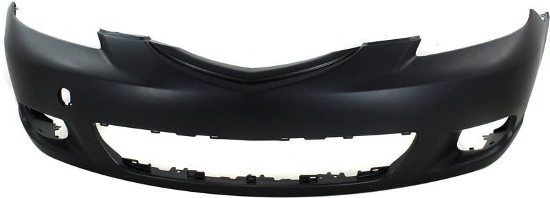 Front Bumper Cover for 2004-2006 Mazda 3 Hatchback, Primed (Ready to Paint), without Turbo, Replacement