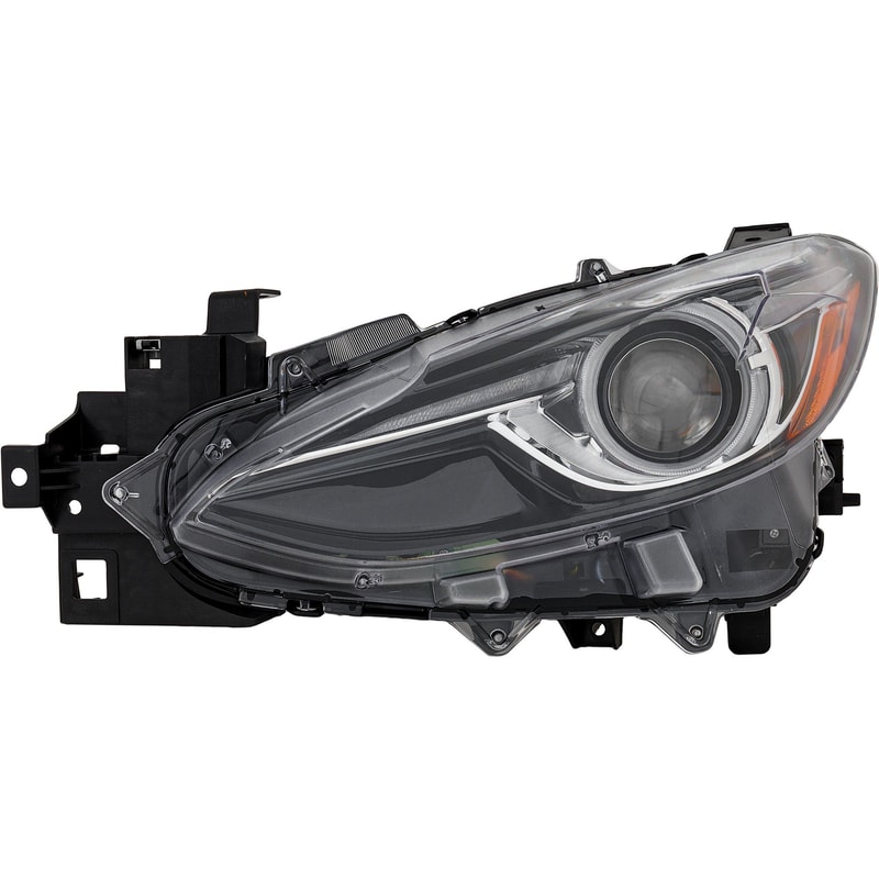 Headlight for Mazda 3 2014-2018, Left (Driver) Side, Lens and Housing, Xenon, without High-Intensity Discharge Kit, without Auto Level Control, Replacement