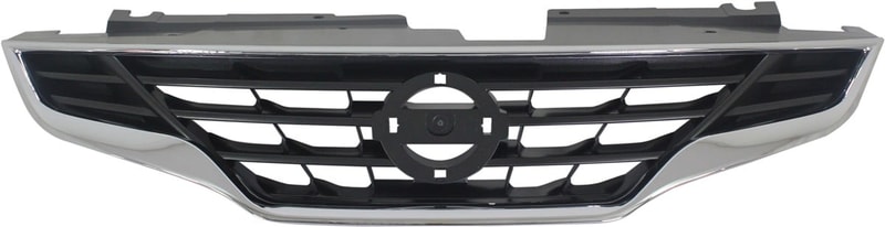 Grille for Nissan Altima Coupe 2010-2013 with Chrome Shell/Black Insert, Replacement