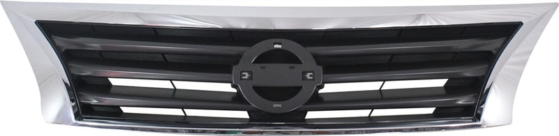 Grille for Nissan Altima Sedan 2013-2015, Chrome Shell with Black Insert, Replacement (CAPA Certified)