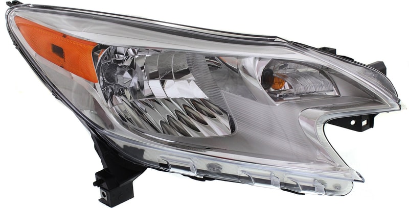 Headlight Assembly for Nissan Versa Note 2014-2016, Right (Passenger), Halogen, Suitable for S/S Plus, SL, SV Models, Replacement