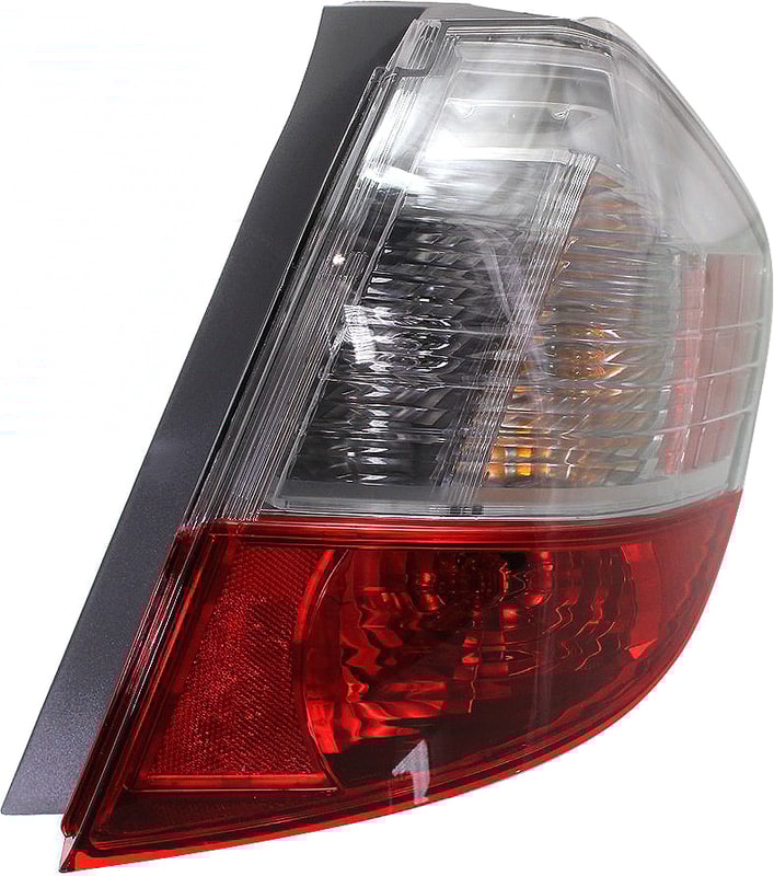 Tail Light Assembly for FIT 2009-2014 Right (Passenger), Red and Clear Lens, Replacement