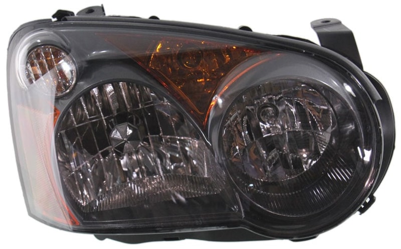 Headlight Assembly for Subaru Impreza 2005-2005, Right (Passenger), Halogen, Black Interior, Replacement