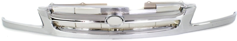 Grille for Toyota Sienna 1998-2000, Chrome Shell and Insert, Replacement