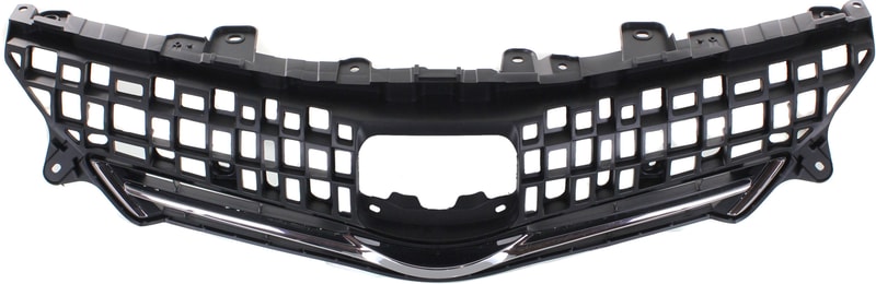 Grille for Toyota Prius V 2012-2014, Gray Shell and Insert with Chrome Molding, Replacement (CAPA Certified)