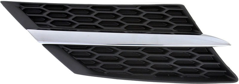 Radiator Grille for Toyota RAV4 2013-2015, Textured Black with Chrome Molding, Right (Passenger) Side, Excludes EV Model, Fit for Japan/North America Built Vehicle, Replacement
