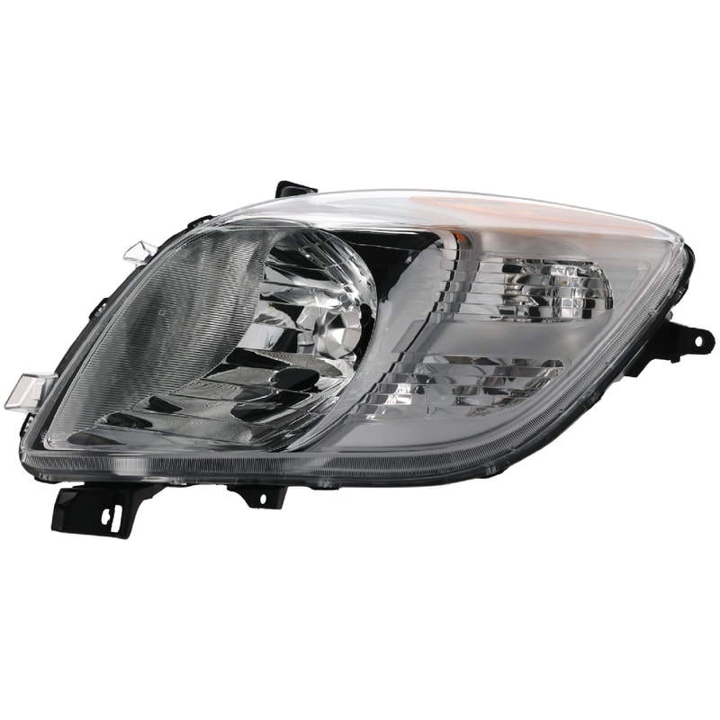 Headlight for Toyota Yaris Hatchback 2007-2008, Right (Passenger) Side, Lens and Housing, Replacement