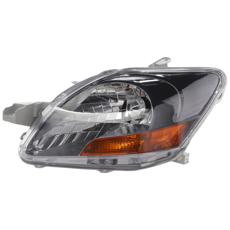 Headlight with Lens and Housing for 2007-2011 Toyota Yaris Base/S Models, Sport Package, Sedan, Left (Driver), Replacement
