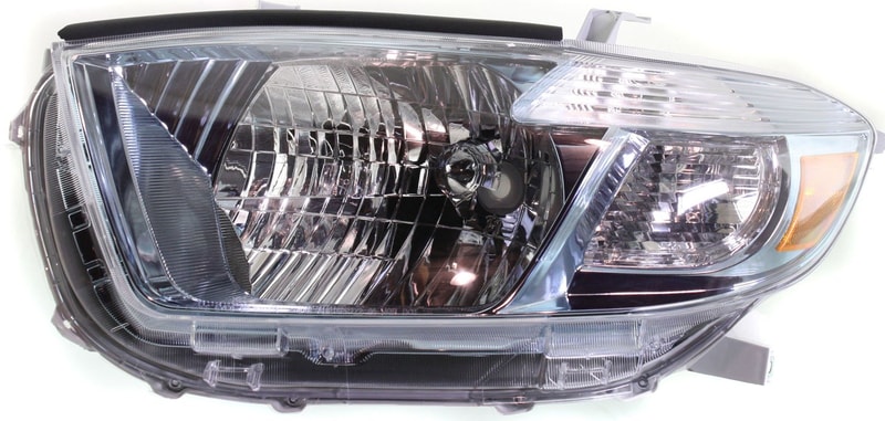 Headlight for 2008-2010 Toyota Highlander, Left (Driver) Side, Lens and Housing, Halogen, Suitable for Hybrid Models, Replacement