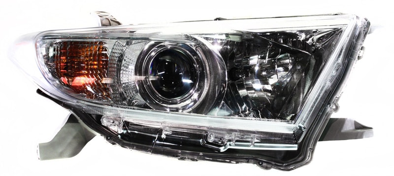 Headlight Assembly for Toyota Highlander 2010, Right (Passenger) Side, Halogen, Replacement