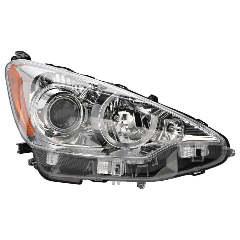 Headlight Assembly for Toyota Prius C 2012-2014, Right (Passenger), Halogen, Replacement