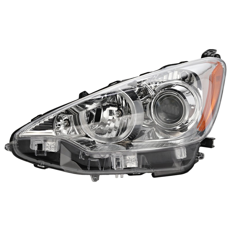 Headlight Assembly for Toyota Prius C 2012-2014, Left (Driver), Halogen, Replacement