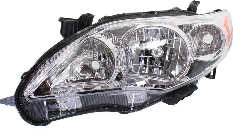 Headlight for Toyota Corolla 2011-2013, Left (Driver), Lens and Housing, Halogen, Japan Built Vehicle, Replacement