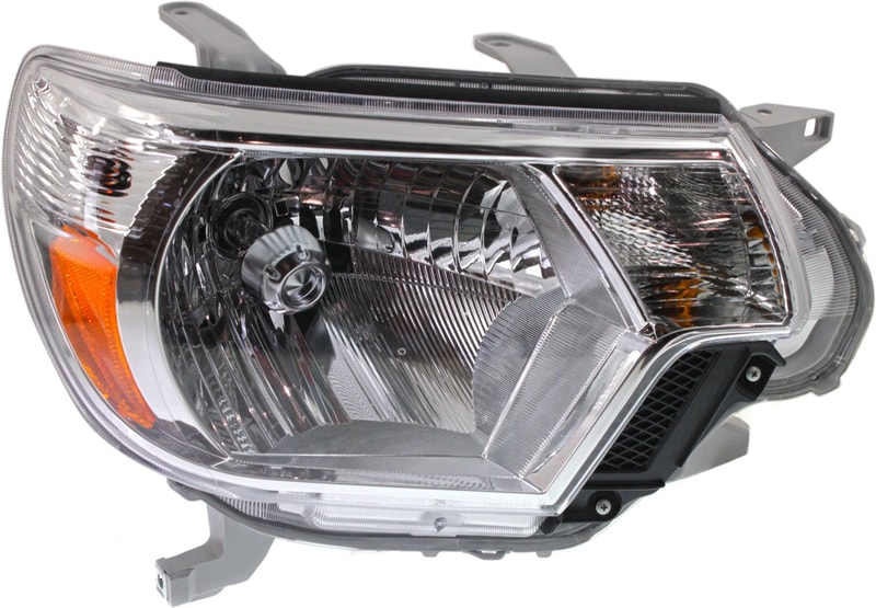 Headlight Assembly for Toyota Tacoma 2012-2015, Right (Passenger), Clear Lens, Type 1 (2014-2015), Replacement