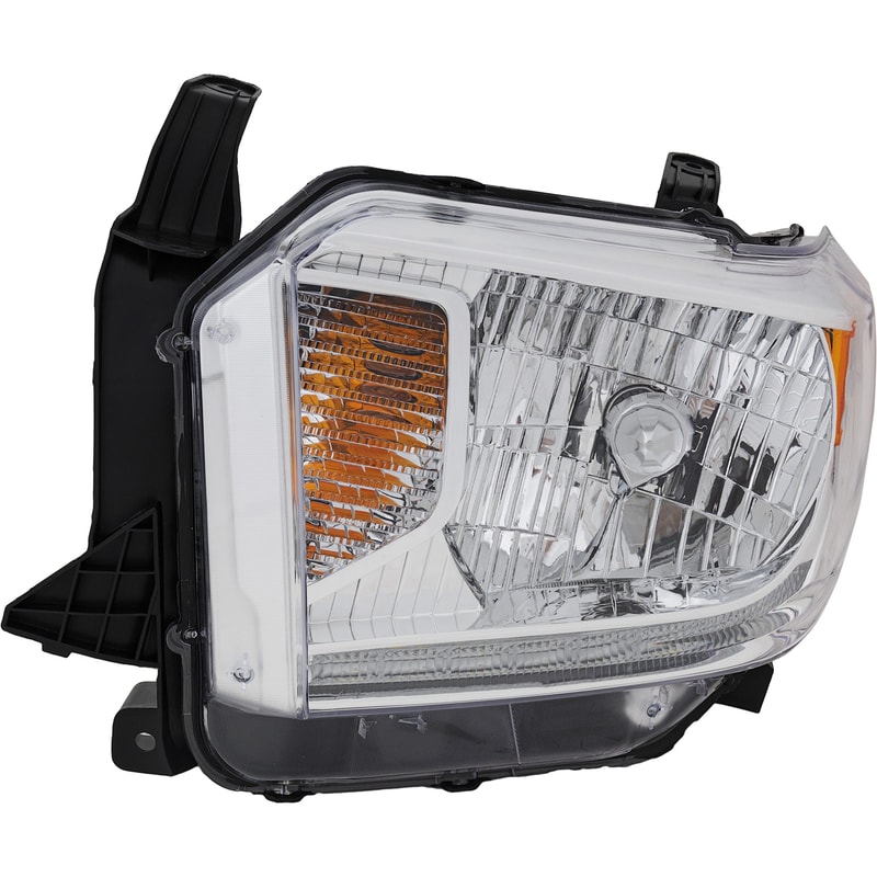 Headlight Assembly for Toyota Tundra 2014-2017, Left (Driver), Halogen with LED Daytime Running Light, for 1794 Edition/Platinum Models, Replacement
